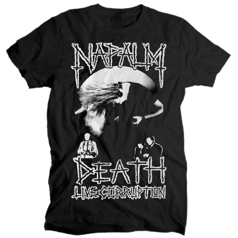 Napalm Death Live Corruption V2 T shirt BLACK all sizes S-5XL