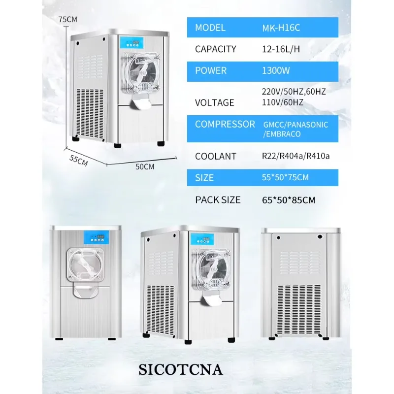 Stainless Steel Homemade Ice Cream Machine Hard Ice Cream Filling Machine for Ice Cream