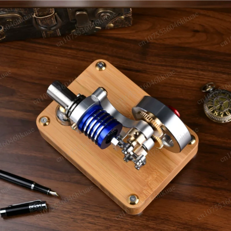 Premium Coaxial Gear Stirling Engine, Durable Beta Alpha Alloy Piston, High Precision Metal Mechanical Model