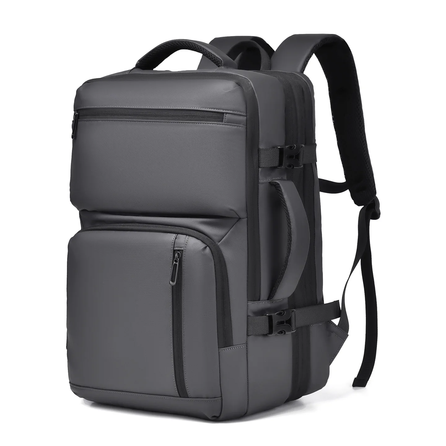 Waterproof film business backpack with large capacity expansion, 15.6-inch large capacity computer storage hand-held travel bag