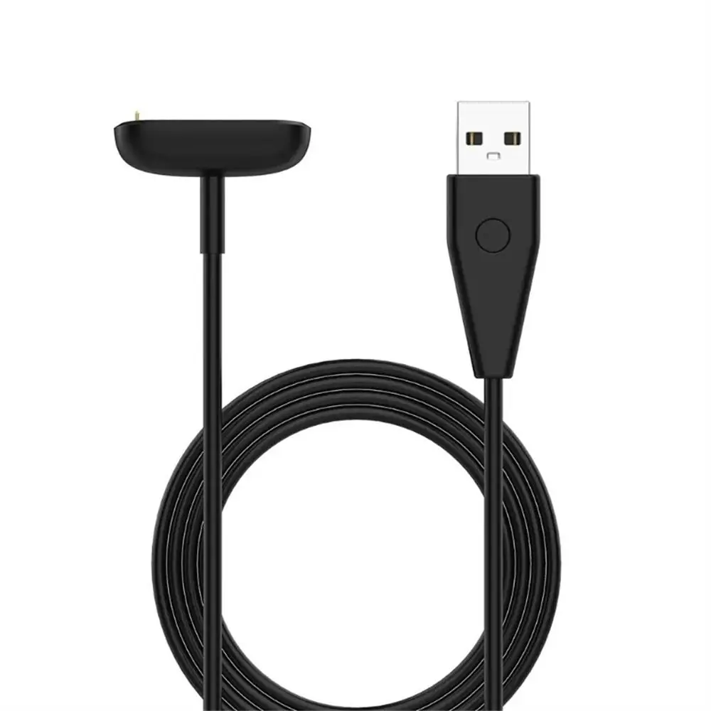 100cm/50cm For Fitbit Luxe Charging Cable USB Port Reset Function Magnetic Charger Cable Charging Dock Black Smart Wristband