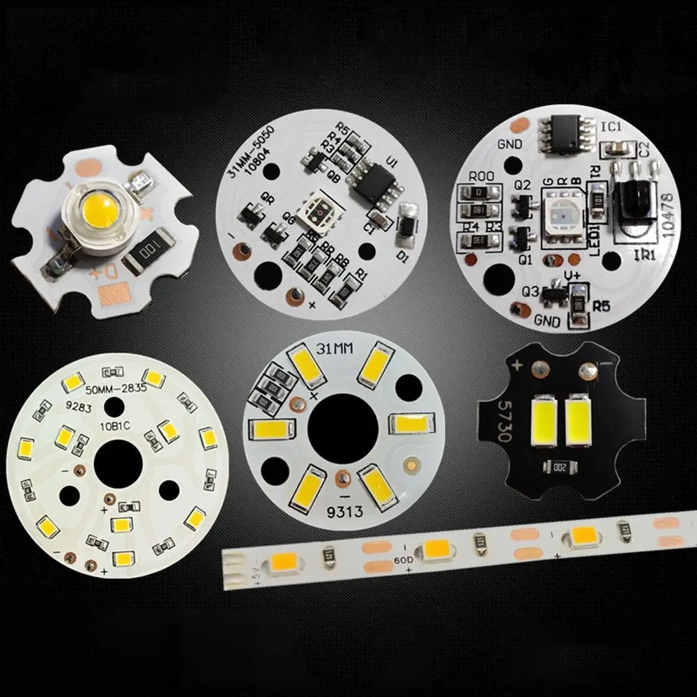 5PCS Accessories 3W 5W 10W LED Source Chip White/Warm White Round Light-Emitting Diode Light Beads Home
