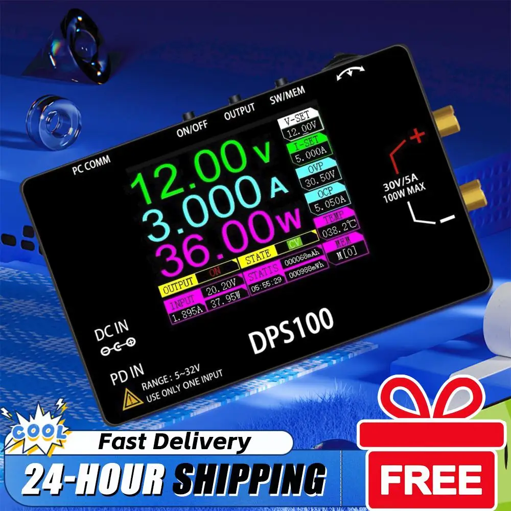 

Портативный программируемый импульсный источник питания DPS100 Pocket Bench Switching 30В 5А 100Вт макс.