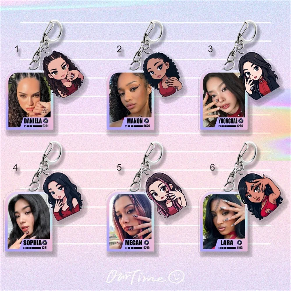 2 шт./компл. брелок с легкой палочкой KATSEYE, милый мультяшный брелок, кулон DANIELA LARA MANON MEGAN SOPHIA YOONCHAE, подарок для фанатов, декор