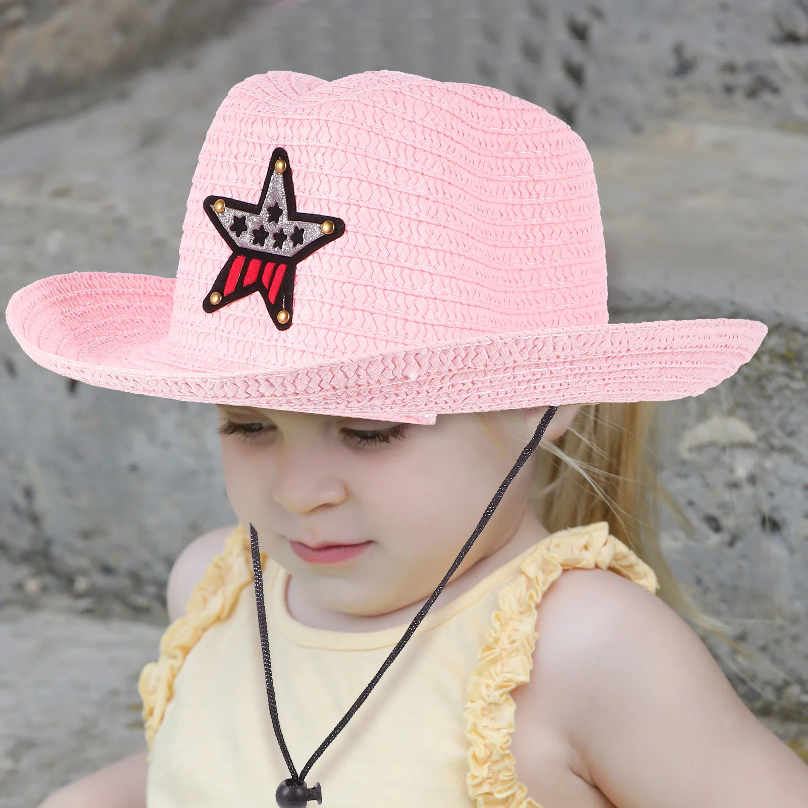 

Straw Hats Wide Brim Beach Summer Hats for 1st Birthday Cap Cowboy Hat Sun Protection Outdoor Play