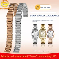 14mm Bracelet For Casio Watch Strap Female SHE-4539 SHE-4048 LTP-V007/1391 Stainless Steel Watchband Rose gold Watch Chain