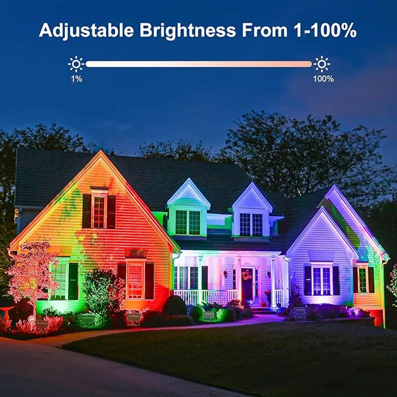 RGBCW スマート Led フラッドライト 50W、500W 相当屋外変色 LED 景観ライト、1600 万色 & タイミング & 音楽同期