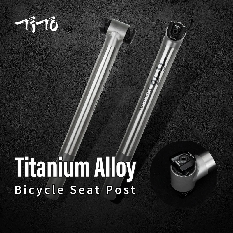 

TiTo Titanium Alloy After Float Seatpost Road Bike MTB Bike Seatpost Bicycle Parts 27.2mm/31.6mm Seat Post