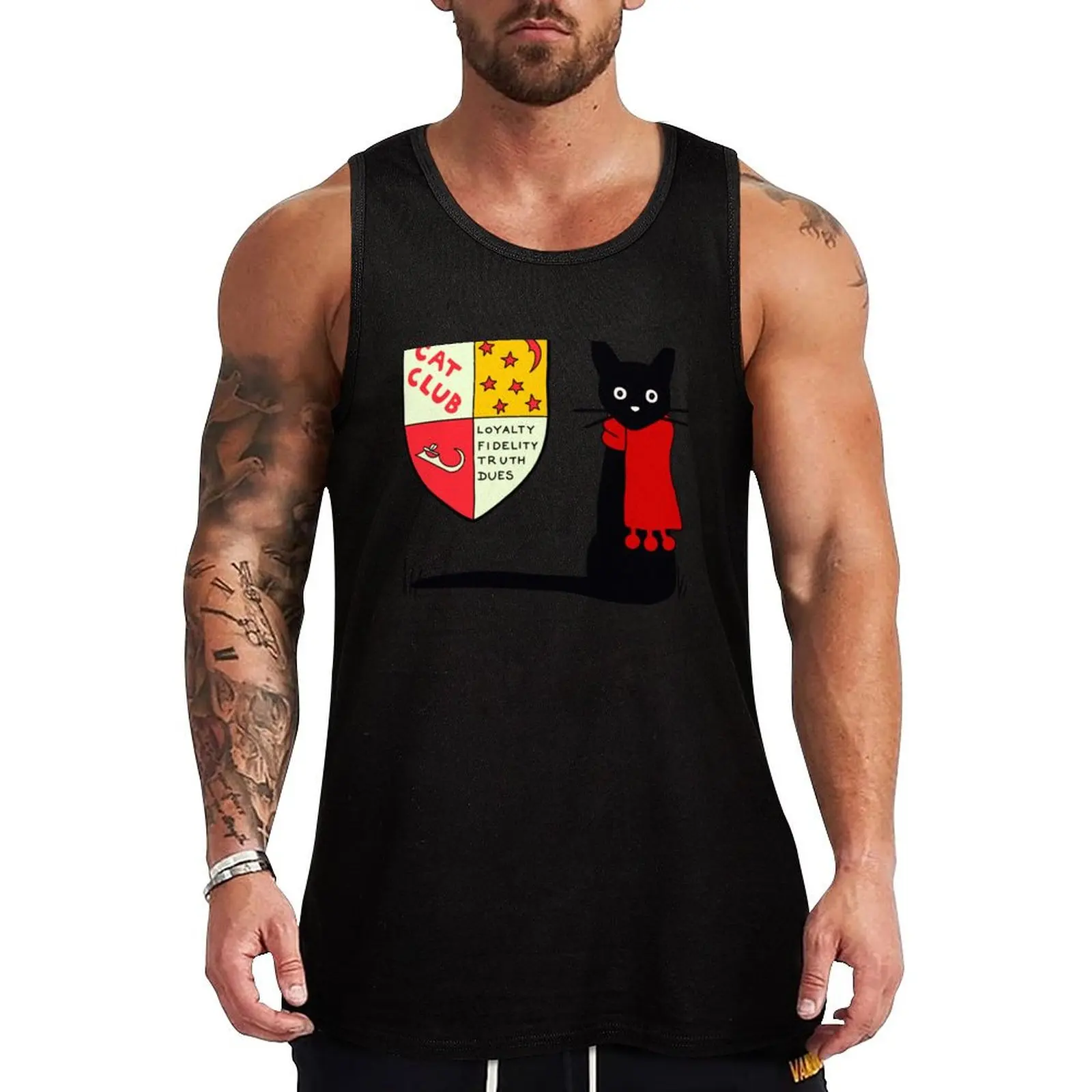 

Jenny And The Cat Club Sticker Tank Top Clothing Fitness men clothing gym top