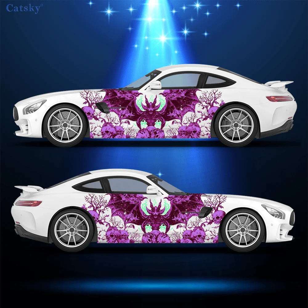 

Skull pile demon sticker, for car and truck, durable, fade resistant, easy to install and remove - enhance your vehicle's look w