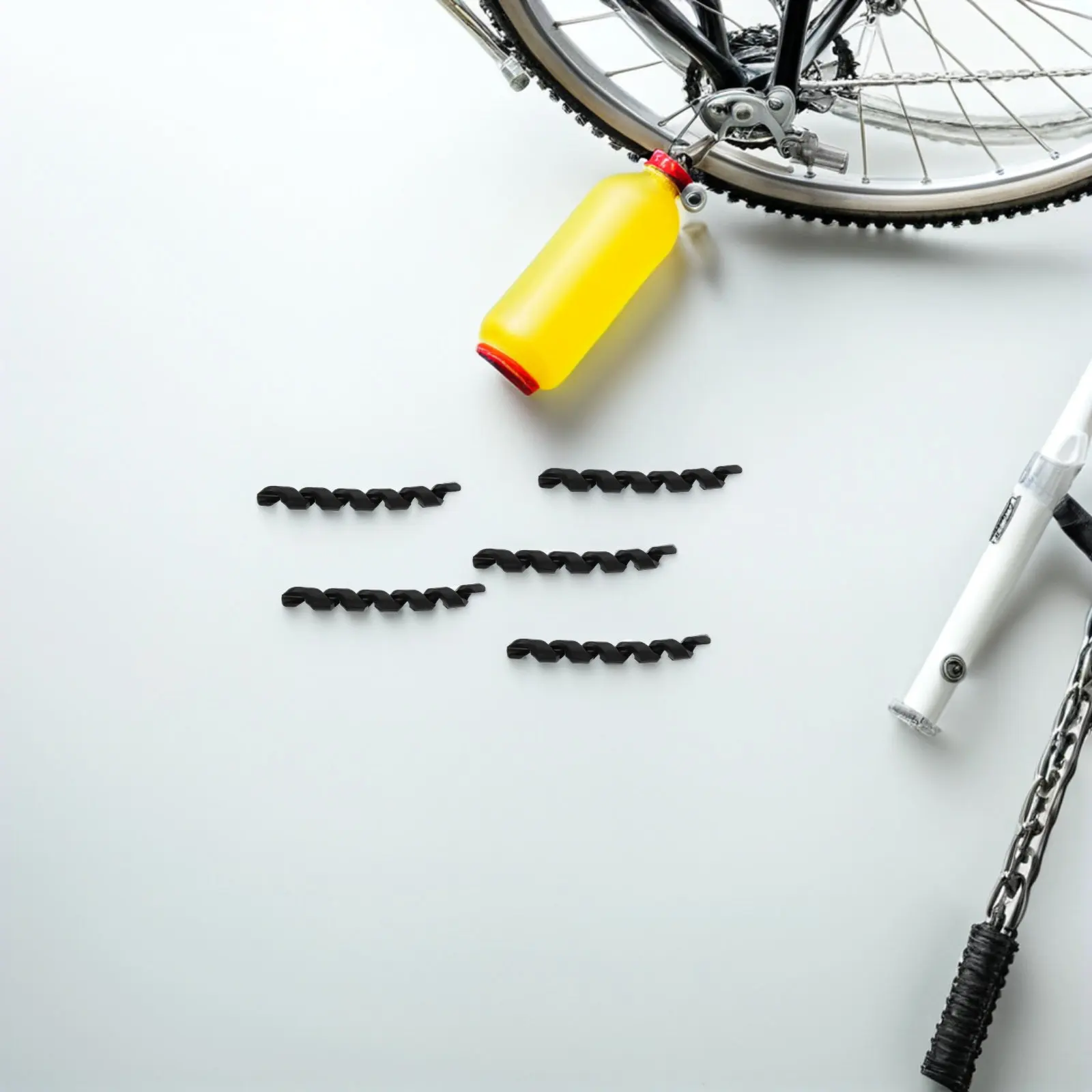 

10Pcs Spiral Bicycle Cable Sleeve Flexible Rubber Protector for Bike Shifter Brake Cable Housing Transmission Line Management