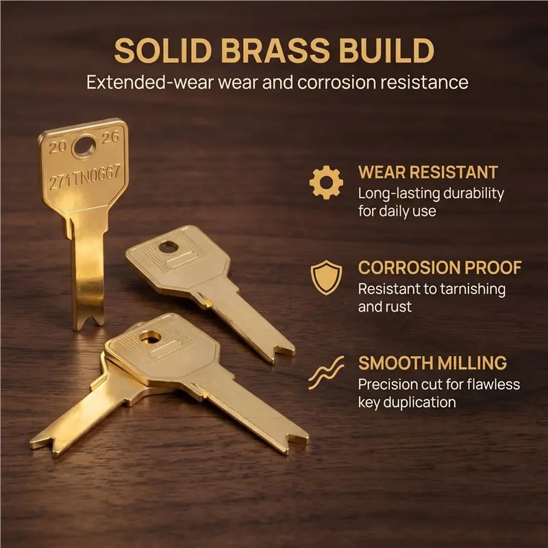 ABFI For Mul-T-Lock 206 5PC Customized Universal Key Blank Key Uncut For Residential Security Systems