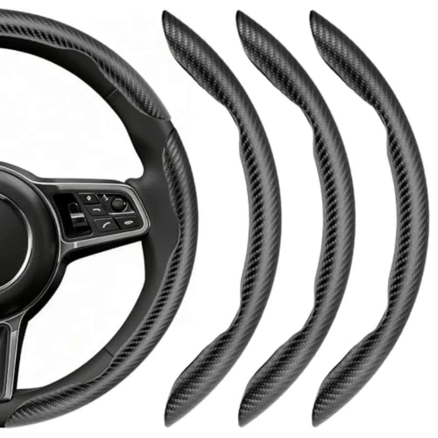 

Steering Wheel Cover 3 Pcs Set, Anti-Slip, Scratch-Resistant, Universal Fit for 14-16 Inch Steering Wheels, Car Interior Access