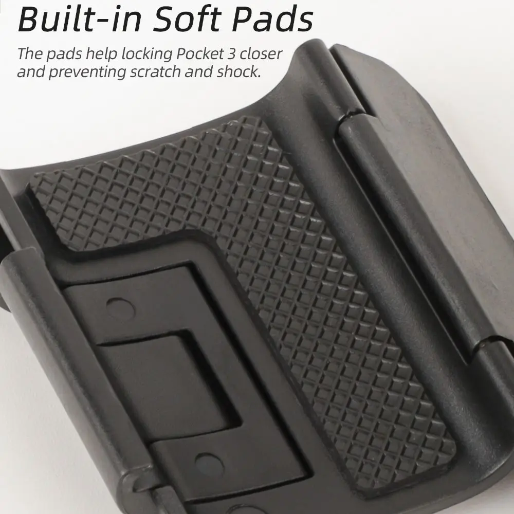 Foldable Extension Bracket Double Ear Bottom Adapter Expansion Frame Mount Protective Case Shell for DJI Osmo Pocket 3