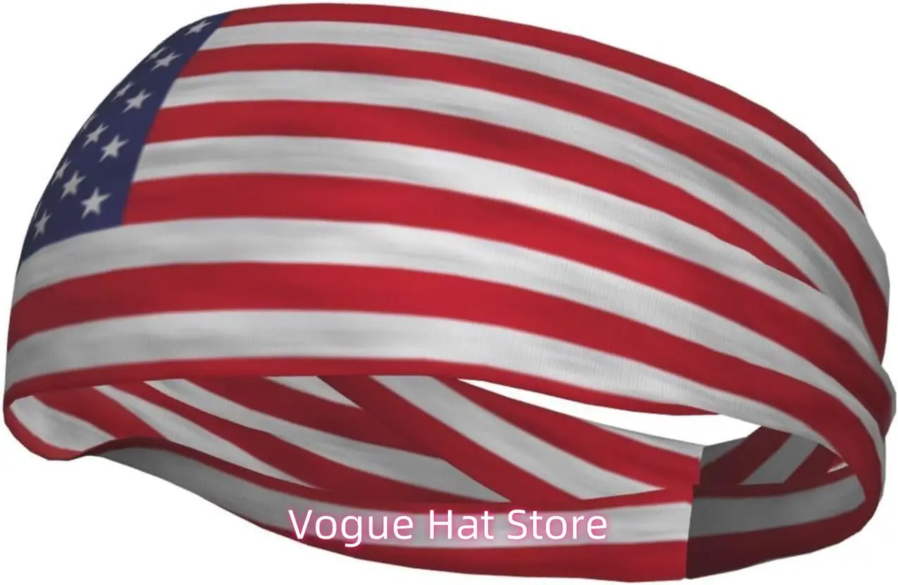 

USA Flag_bb010 Cute Flag Sports Headband & Sweatband Hairband for Women Men for Running,Cycling, Yoga,Hiking