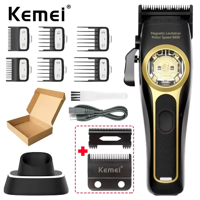 Kemei KM-2268 KM-2373 Professionele Elektrische Haarkapper, UV-gecoate behuizing, USB-opladen, Salon Styling Kemei Trimmer