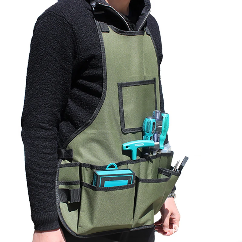600D Oxford Cloth Unisex Work Apron Fashion Adjustable Cross-Back Straps Cooking Kitchen Aprons For Women Men Garden Working