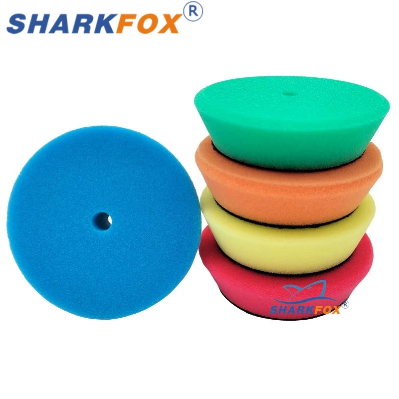 Sharkfox 5Pcs/Lot Polishing Pad 3Inch (80mm) Car Buffing Sponge for Automobiles Scratch Oxidation Defect Removal Rough Polishing