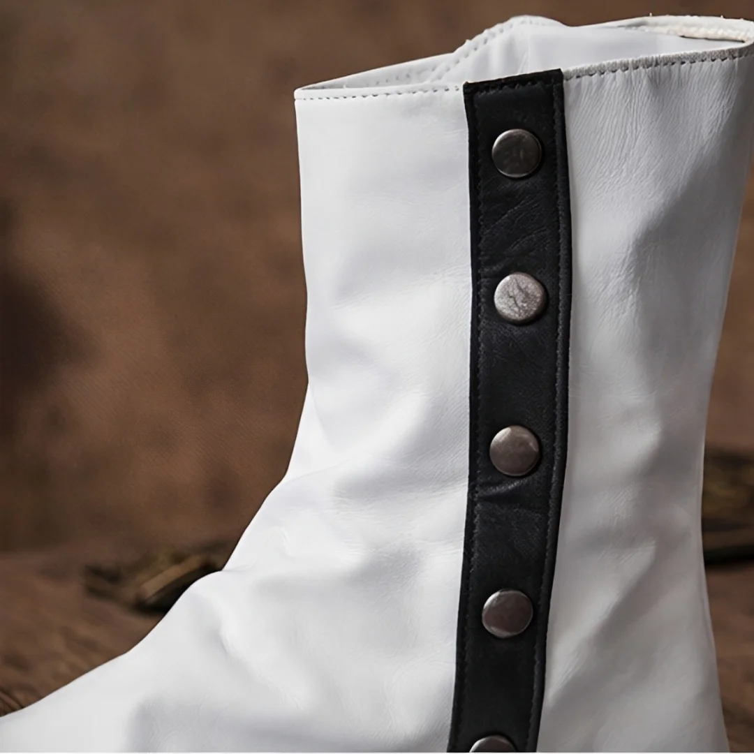 Picture 4: Retro Medieval Renaissance Boot Covers Men Women Vintage 19th Century Steampunk Leg Guards Pirate Cosplay Costume Props