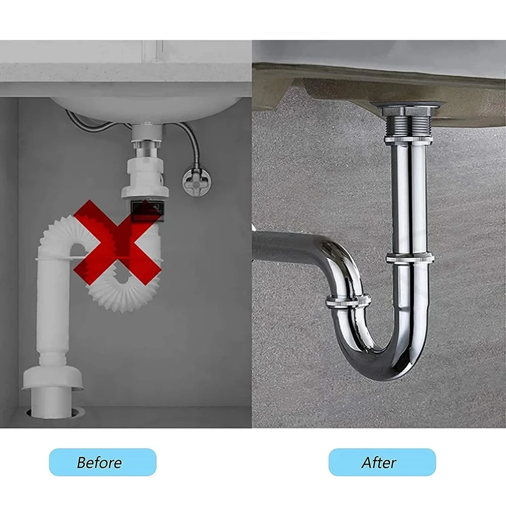 

1.57inch Stainless Steel Sink Basin For Immersion Extension Siphon Pipe Drain Connection For Use In Kitchens And Bathroom 2025