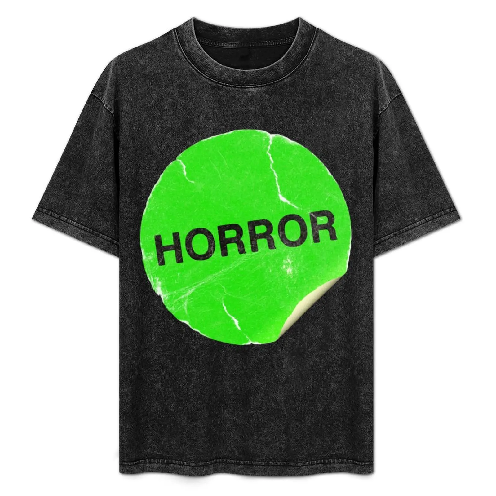 Horror VHS sticker T-Shirt sublime new edition graphic t shirt vintage rapper graphic tees clothing for men