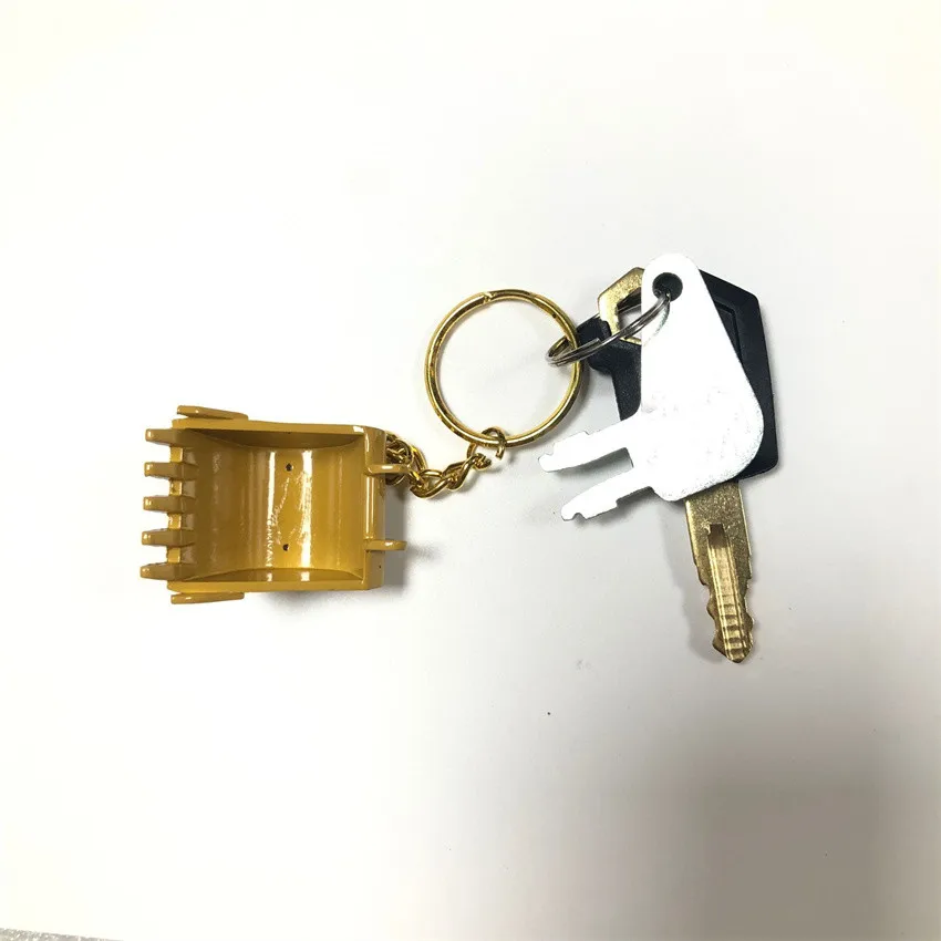 5P8500 8H-5306 Key with Bucket Key Chain for Caterpillar CAT Excavator Heavy Equipment Keychain