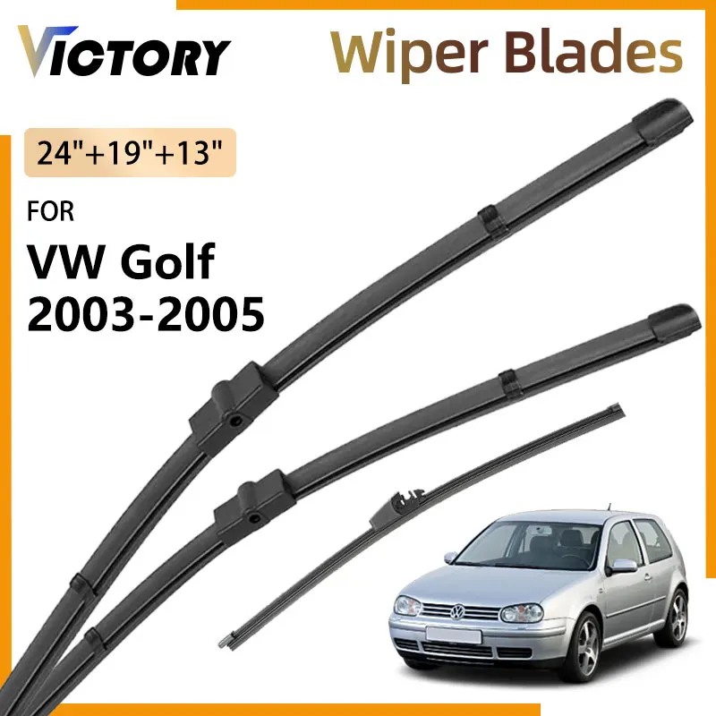 

3x Car Front Rear Wiper Blades For Volkswagen VW Golf 5 GTI MK5 V 1K 2003-2005 2004 Rabbit Jetta SportWagen Window Brushes Parts