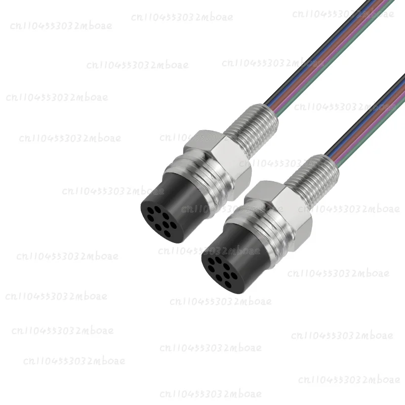 MCBH8F 8Pin Micro Underwater Bulkhead Socket, Wet Pluggable Waterproof Marine Connector for Deepsea ROV Subsea Robot