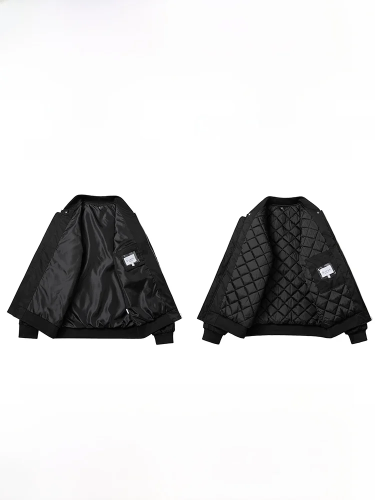 

New Chinese Sle Loose Baseball Jaet Flight Suit Men's Spring Autumn Winter Embroidered Tea Flower Cotton Outerwear