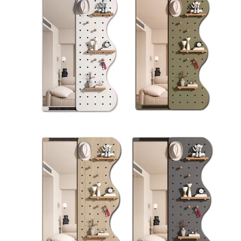 Onzichtbare spiegel over de volledige lengte met gatplaat, verborgen push-pull-spiegel kan worden gesloten