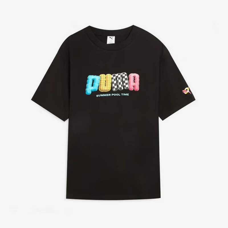 

Puma Genuine 2025 Летняя мужская дышащая повседневная футболка с коротким рукавом и вязаным узором 632983-01