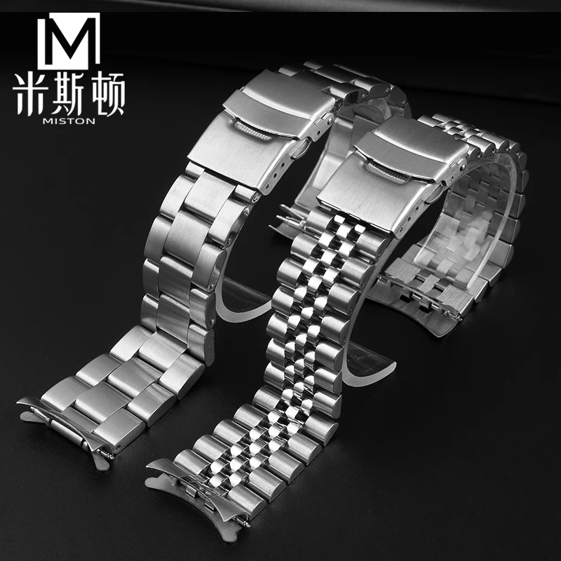 세이코 워터 고스트 시리즈 스테인리스 스틸 시계 스트랩, SRPD63 스테인리스 스틸 밴드 팔찌, SKX007 SKX009 다이빙 시계 체인, 5