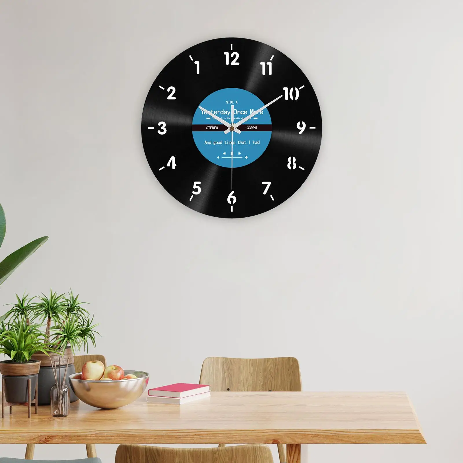 Backwards Clock for Walls Counterclockwise Wall Clock for Office Dining Room