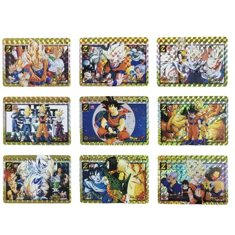 Dragon Ball Flash Card Son Goku Trunks Vegeta Iv Frieza Op02 Diy A Set of 27 Sheets Action Toy Figures Anime Game Collection