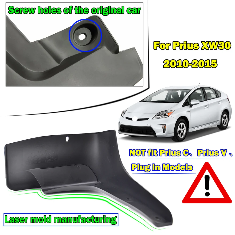 Car Mudflaps For Toyota Prius XW30 2010 - 2015 Fender Mud Guard Flap Splash Flaps Mudguard Accessories 2011 2012 2013 2014