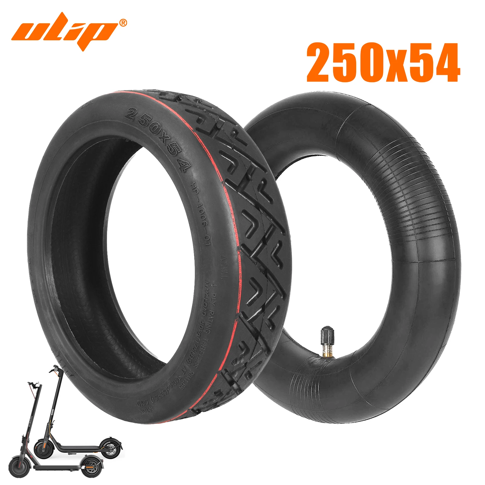 Ulip 250x54 Road Tire With Pneumatic Inner Tube Kit For Xiaomi 4 Electric Scooter & Ninebot F20 F25 F30 F40 Scooters Accessories