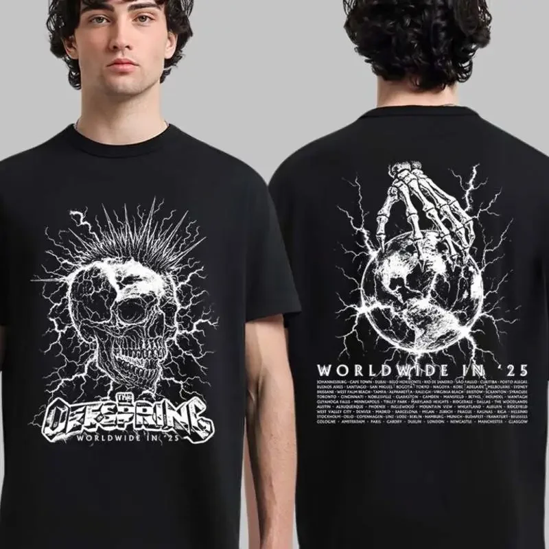 The Offspring Mohawk Skull Worldwide Tour 2025 T Shirt