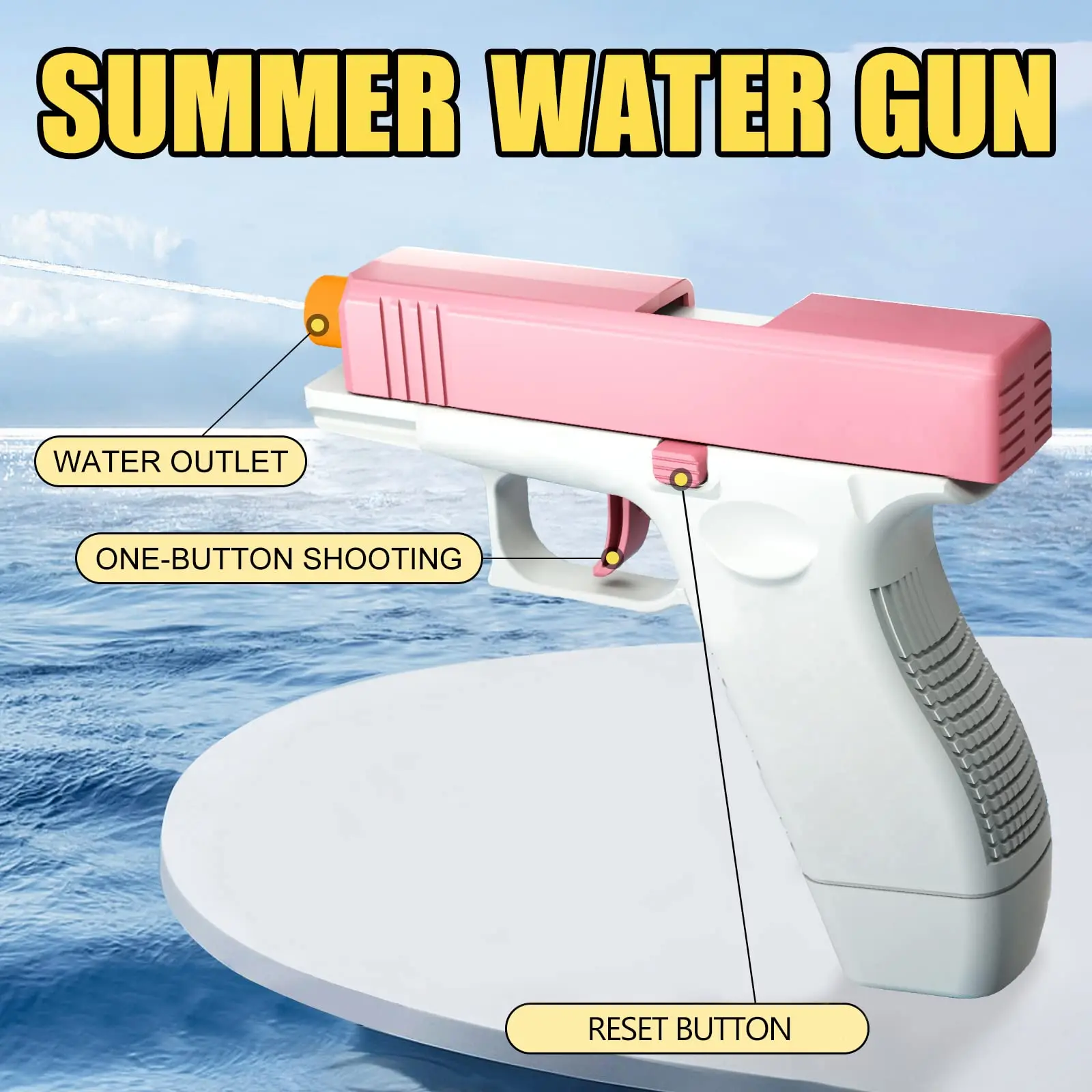 Water Gun 100CC Capacity Water Gun Toy for Boys Girls Toddlers, Ideal Summer Gift for Swimming Pool Beach Outdoor Water Toys