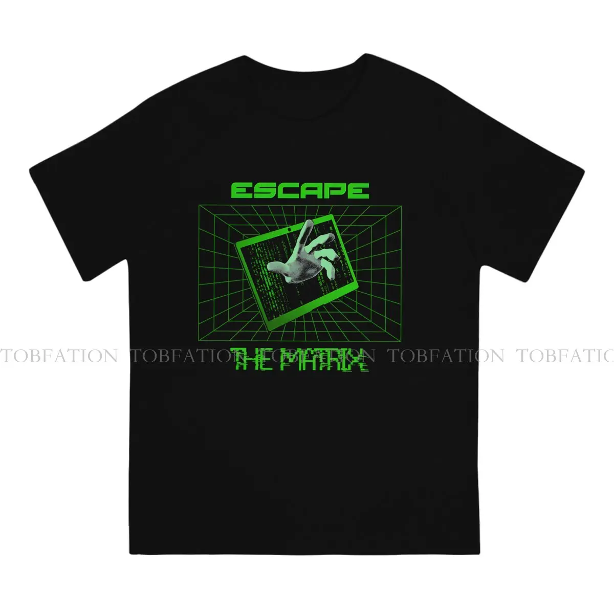 The Matrix Movie TShirt for Men Escape The Matrix Soft Casual Sweatshirts T Shirt 100% Cotton Trendy Fluffy