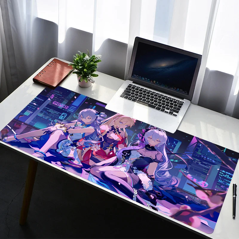 

Mouse Pad HD Non Slip H-honkai Impact 3 Rubber Mousepad Laptop Gamer Cabinet Keyboard Pad Office Computer Gaming Desk Mouse Mat