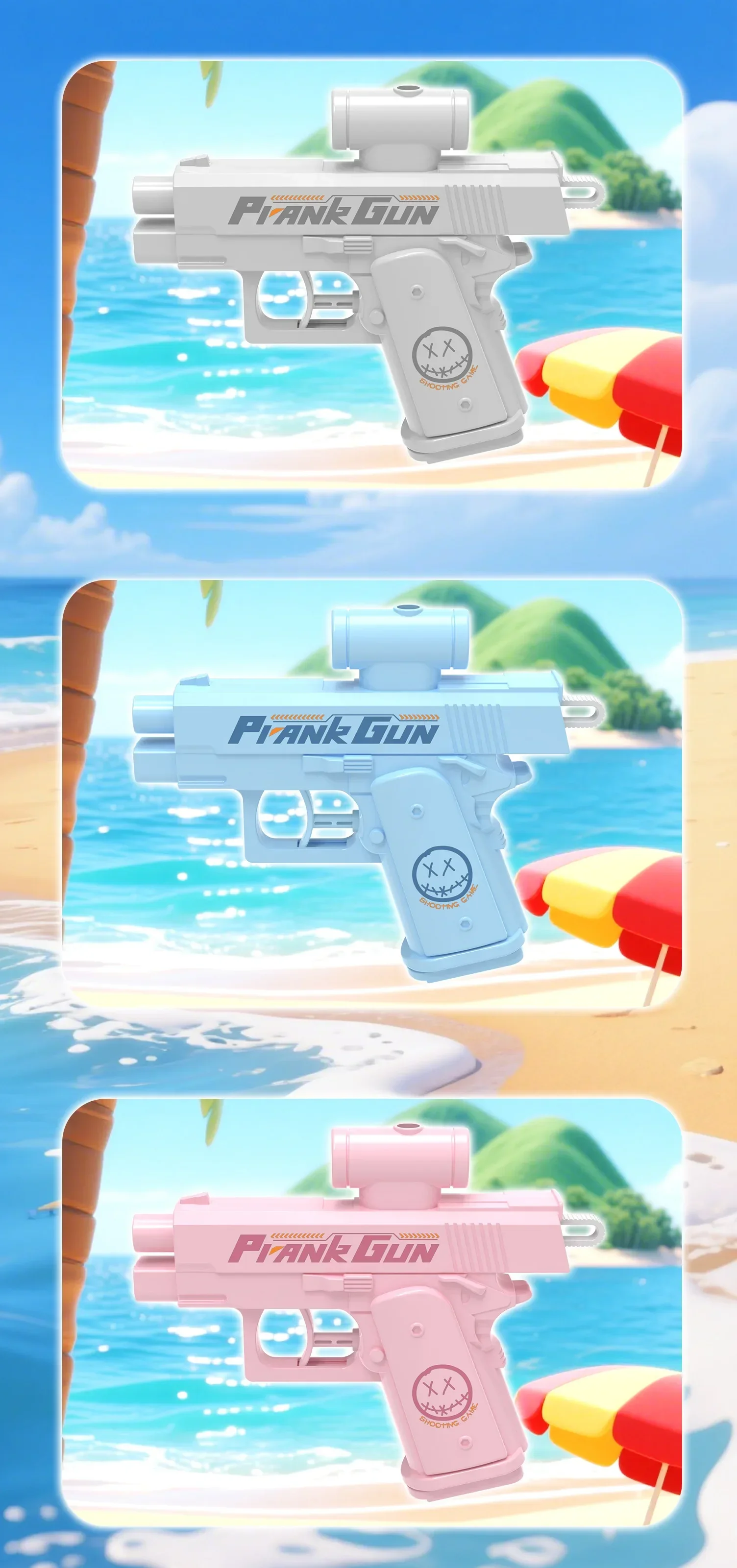 Creative 2-Way Water Spray Gun Reverse Splash Toy for Prank Press Spray Squirt Gun Double Directional Water Gun Fun Outdoor Toy
