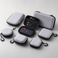 1Pcs Mini EVA Storage Bag Pouch Carrying Bag Zipper Earphone Case For Airpod Earphone/Phone/Charging Cable Digital Accessories