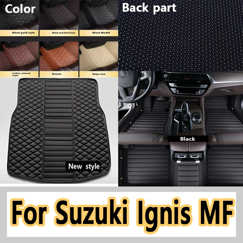

Luxury Car Mats For Suzuki Ignis MF 2020 2021 2022 2023 Auto Leather Floor Mat Durable Rugs Carpets Pad Car Accessories Interior