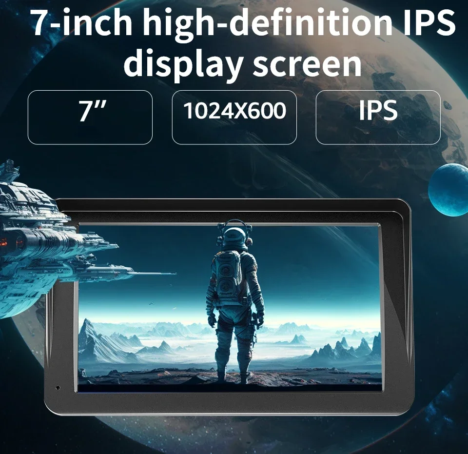 무선 카플레이 안드로이드 휴대용 자동차 카메라, 멀티미디어 비디오 플레이어, 녹음기 디스플레이 화면, 휴대용 리버스 카메라, 7 인치