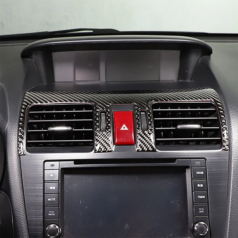 

Мягкая рамка из углеродного волокна для Subaru Forester 2013-2018, Центральная панель автомобиля, Крышка вентиляционного отверстия, отделка, наклейка, автомобильные аксессуары