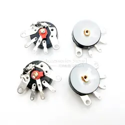 5PCS RV16MM Radio Player Amplifier Volume Potentiometer With Switch B10K B50K B100K Flat Foot 5 Feet Diameter 16MM