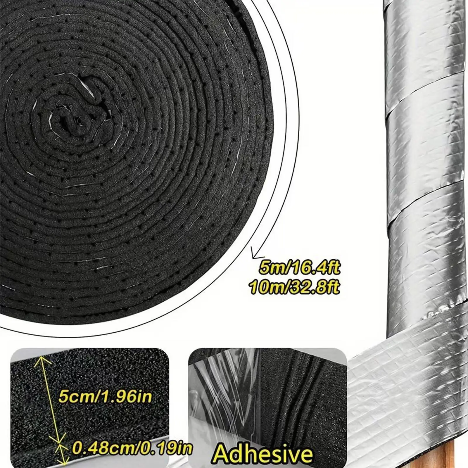 High Density Foam Insulation Reflective High Density Sealing Wrap Water Pipe Insulation for Doors Window Cold Weather Winter Air