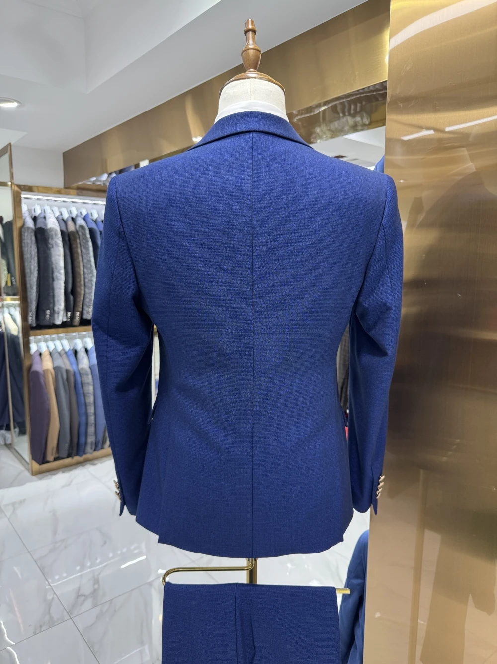 Handsome Jacket Vest Pants 3-pieces Successful Man Suit Formal Banquet Single Breasted Groom Wear Classy Dancing Set In Stock