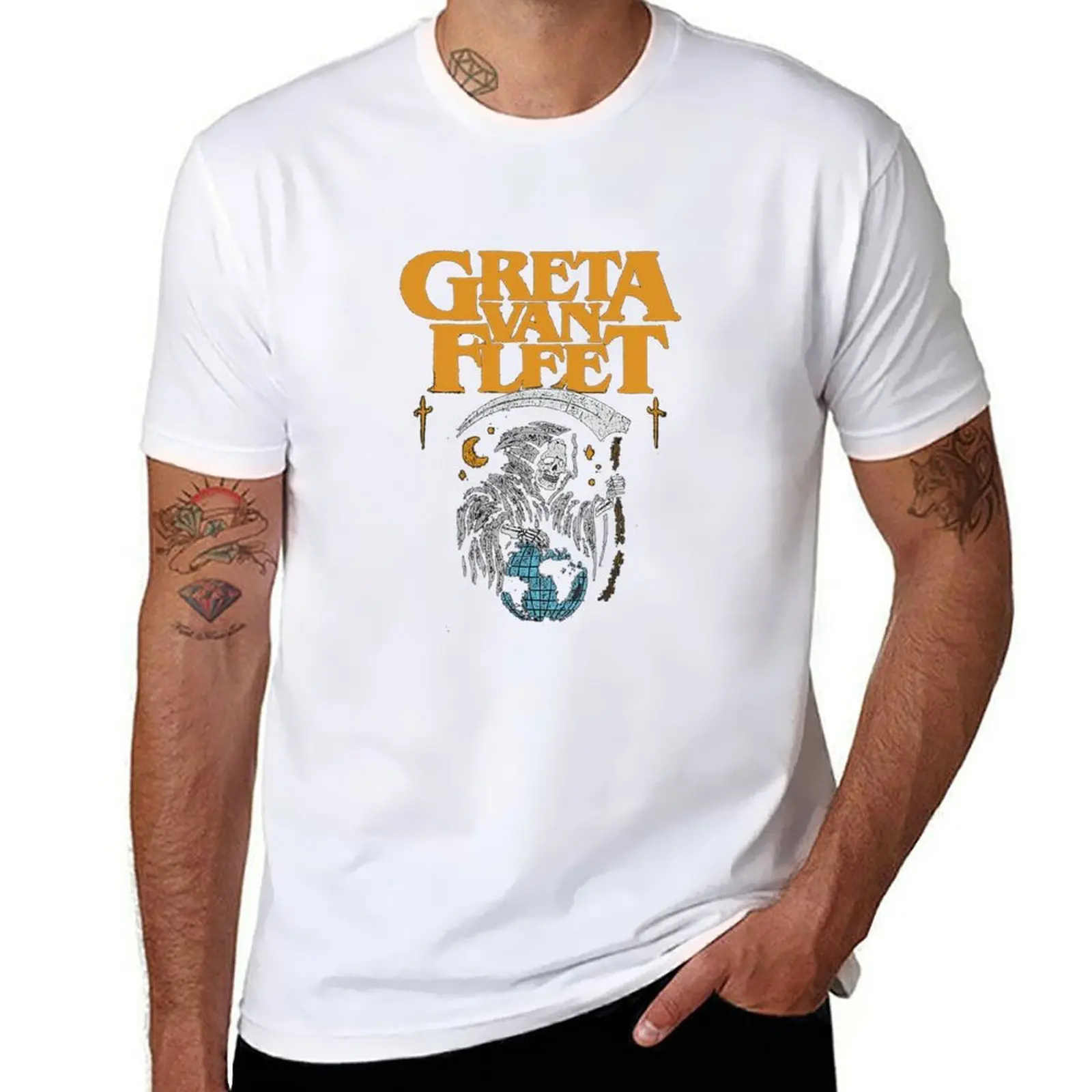 

Greeta van fleet4 Greta Van Flee\t\t T-Shirt man t shirt cotton high quality man t shirt luxury T-Shirt