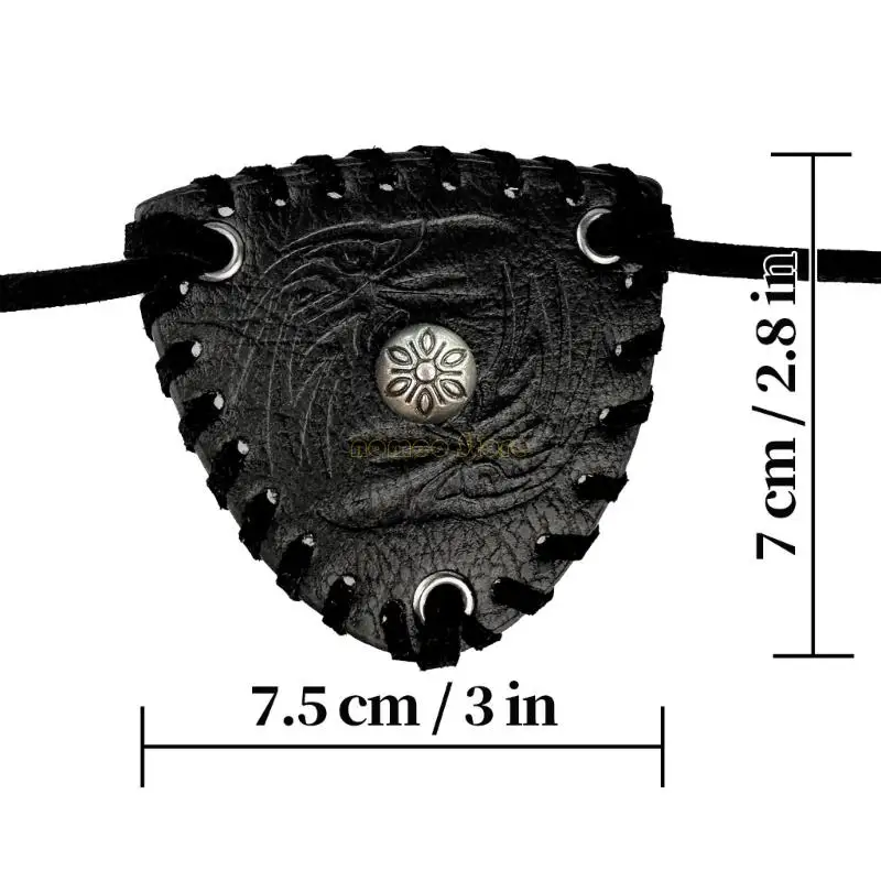 31BF średniowieczne pirackie przepaski na oczy skórzane przepaski na oczy Vintage tłoczone osłony oczu mężczyźni Halloween do